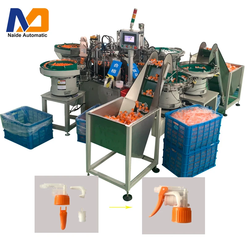 All plastic trigger pump assembly machine